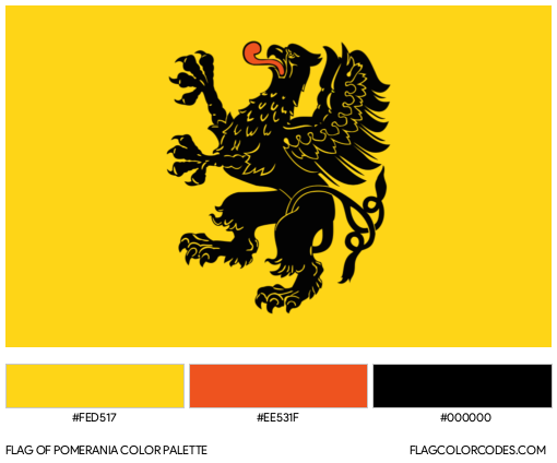Pomerania Flag Color Palette
