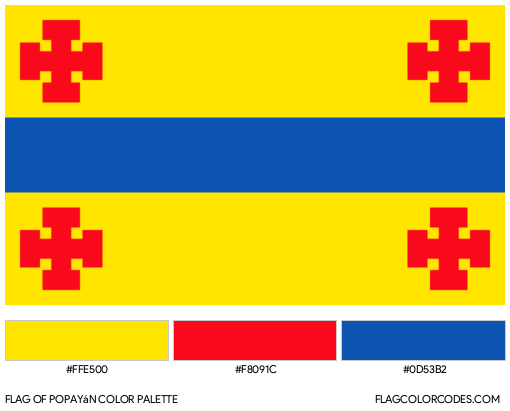 Popayán Flag Color Palette