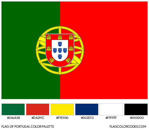 Portugal Flag Color Palette