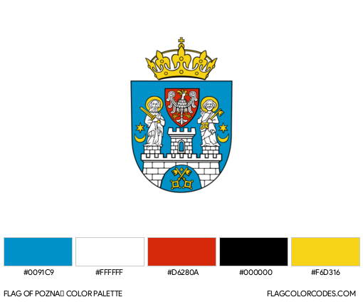 Poznań Flag Color Palette