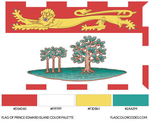 Prince Edward Island Flag Color Palette