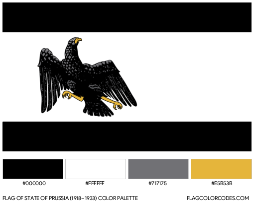 State of Prussia (1918–1933) Flag Color Palette