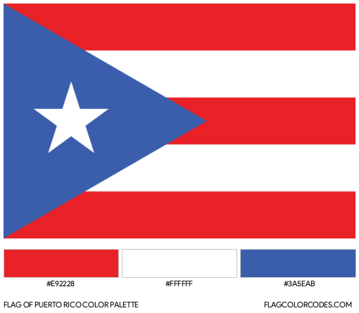 Puerto Rico Flag Color Palette