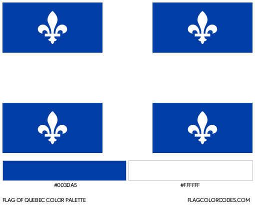 Quebec Flag Color Palette