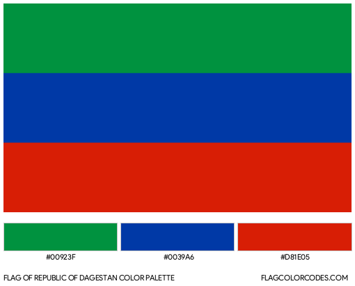 Republic of Dagestan Flag Color Palette