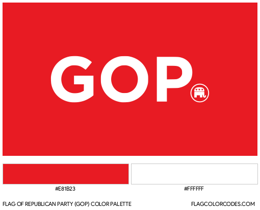 Republican Party (GOP) Flag Color Palette