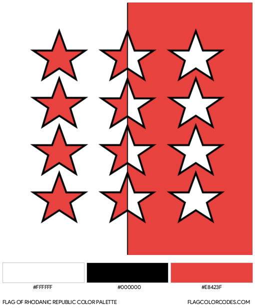 Rhodanic Republic Flag Color Palette