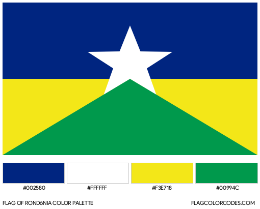 Rondônia Flag Color Palette