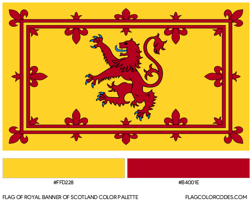 Royal Banner of Scotland Flag Color Palette