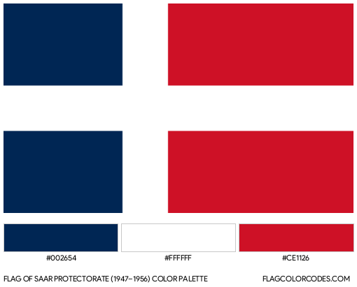 Saar Protectorate (1947–1956) Flag Color Palette
