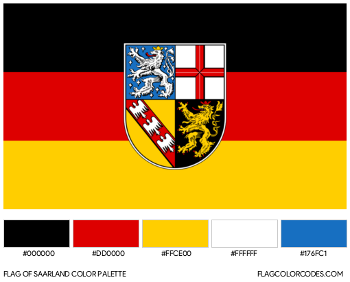 Saarland Flag Color Palette