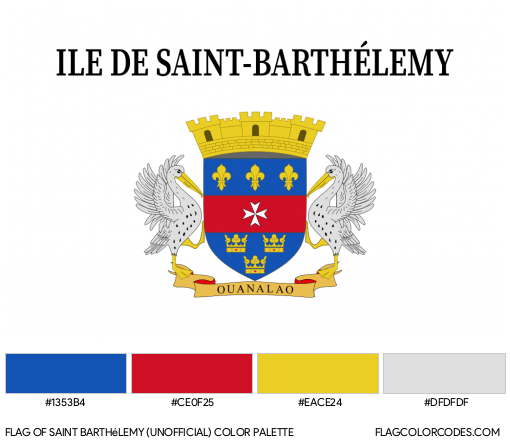 Saint Barthélemy (Unofficial) Flag Color Palette