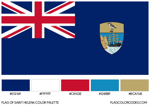 Saint Helena Flag Color Palette