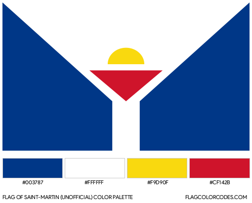 Saint-Martin (Unofficial) Flag Color Palette