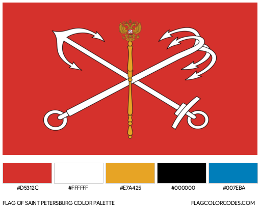 Saint Petersburg Flag Color Palette