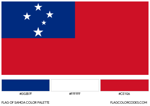Samoa Flag Color Palette