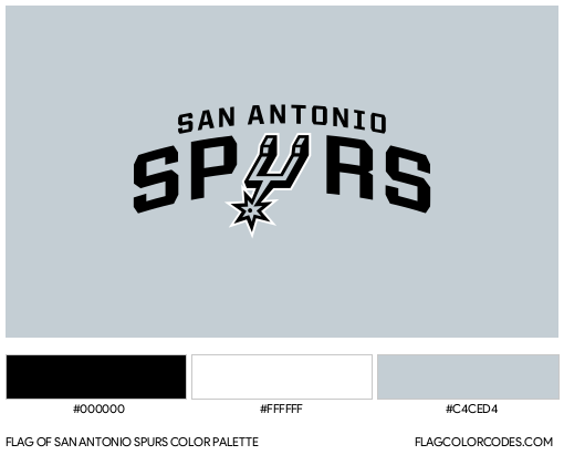 San Antonio Spurs Flag Color Palette