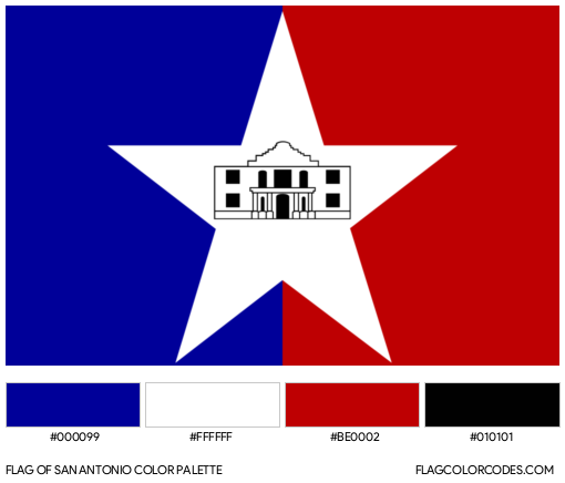 San Antonio Flag Color Palette