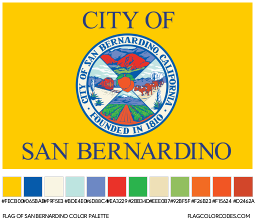 San Bernardino Flag Color Palette