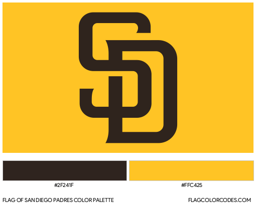 San Diego Padres Flag Color Palette