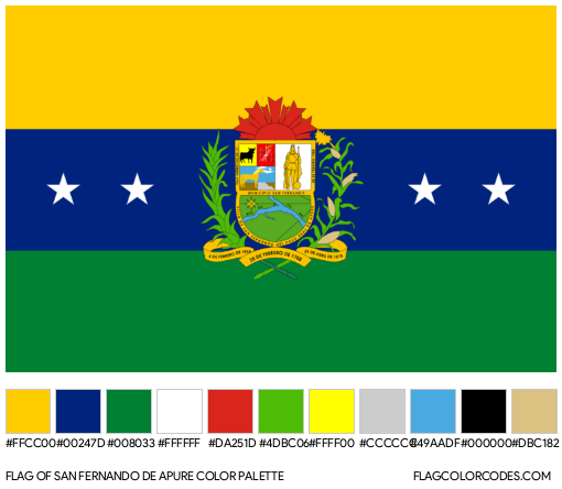 San Fernando de Apure Flag Color Palette