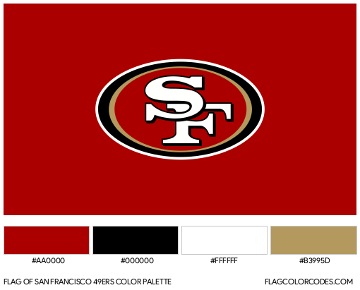 San Francisco 49ers Flag Color Palette