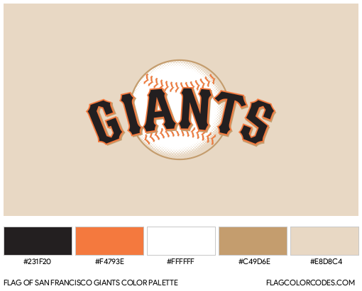 San Francisco Giants Flag Color Palette