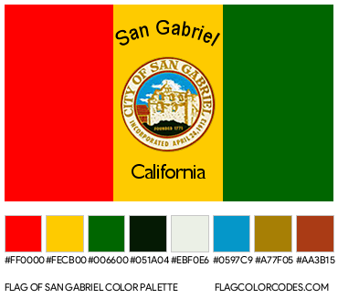 San Gabriel Flag Color Palette