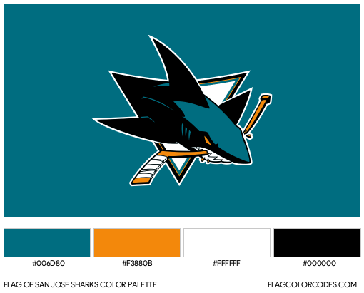 San Jose Sharks Flag Color Palette