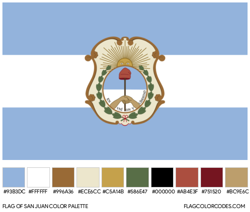 San Juan Flag Color Palette