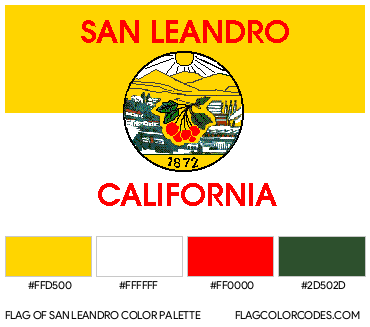 San Leandro Flag Color Palette