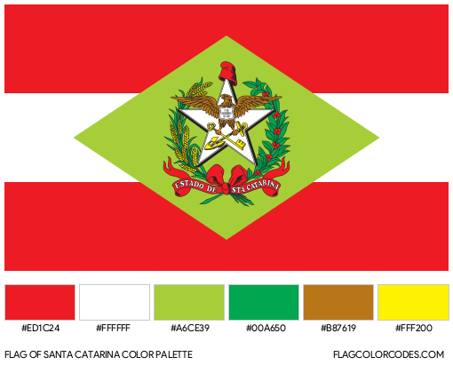 Santa Catarina Flag Color Palette