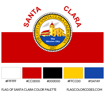 Santa Clara Flag Color Palette