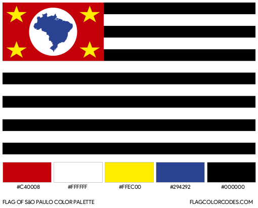 São Paulo Flag Color Palette