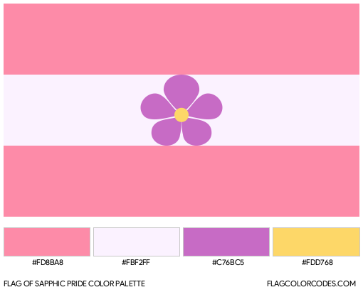 Sapphic Pride Flag Color Palette