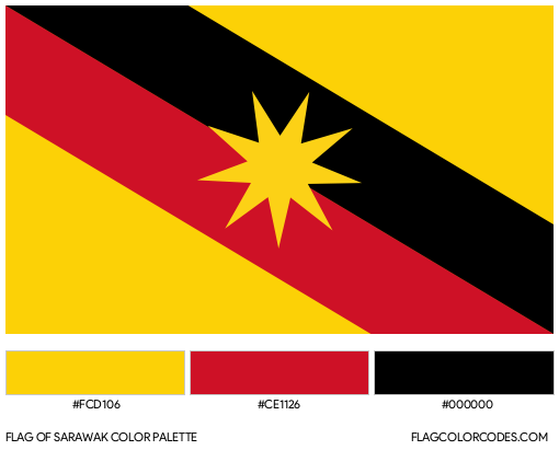 Sarawak Flag Color Palette