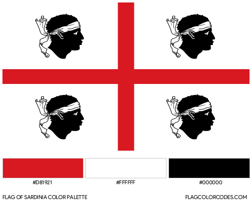 Sardinia Flag Color Palette