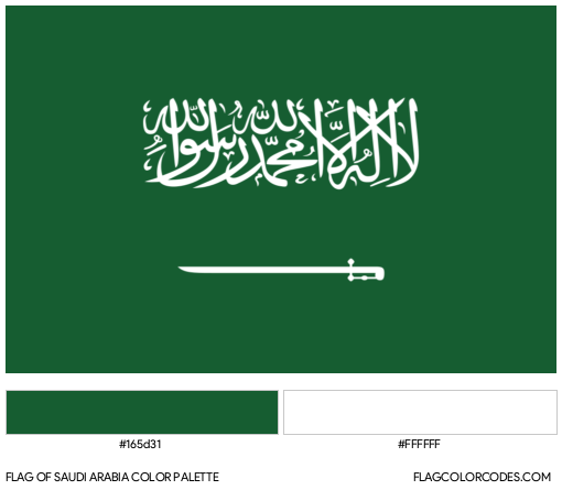 Saudi Arabia Flag Color Palette