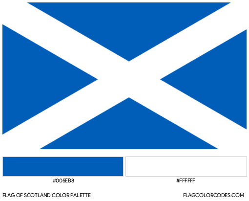 Scotland Flag Color Palette