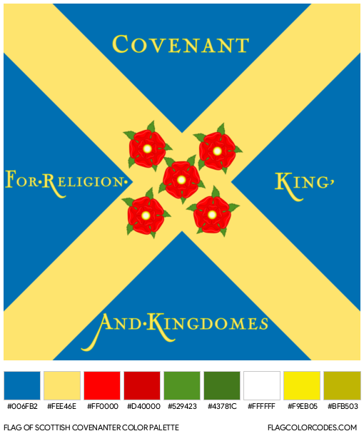 Scottish Covenanter Flag Color Palette