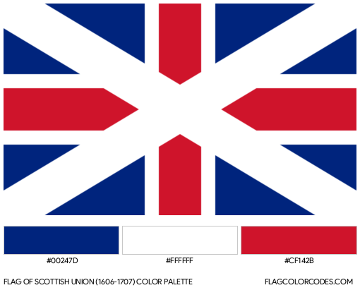 Scottish Union (1606-1707) Flag Color Palette