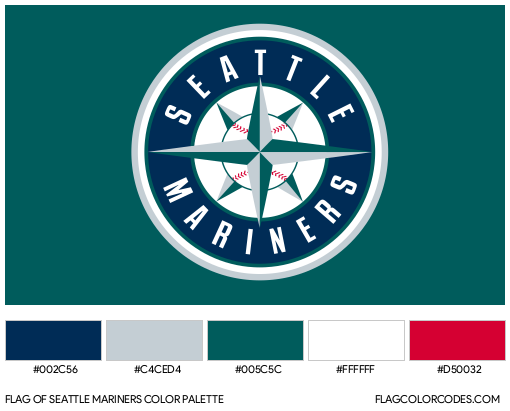 Seattle Mariners Flag Color Palette