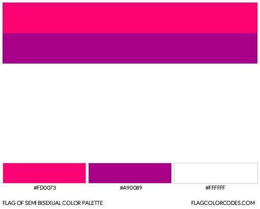 Semi Bisexual Flag Color Palette