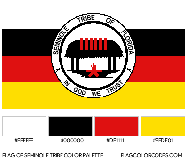 Seminole Tribe Flag Color Palette