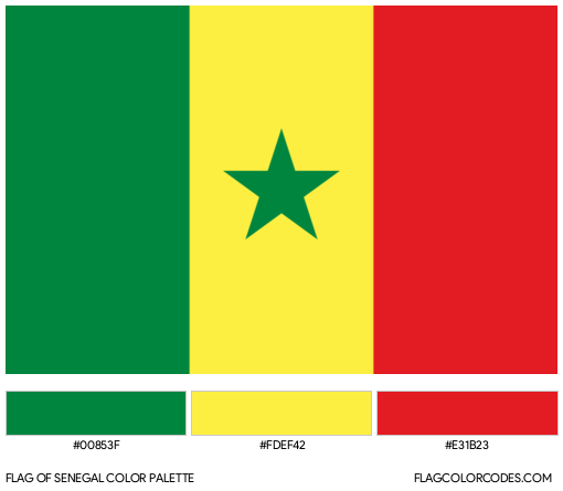 Senegal Flag Color Palette