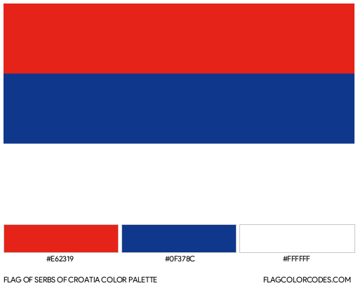 Serbs of Croatia Flag Color Palette