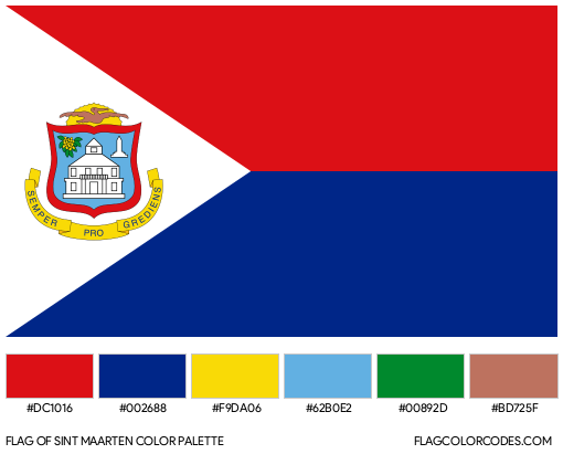 Sint Maarten Flag Color Palette