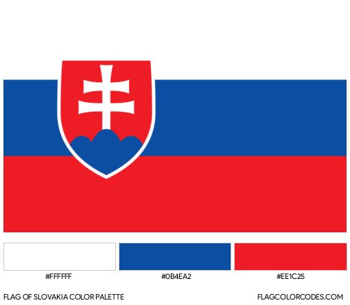 Slovakia Flag Color Palette