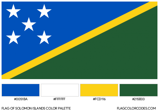 Solomon Islands Flag Color Palette