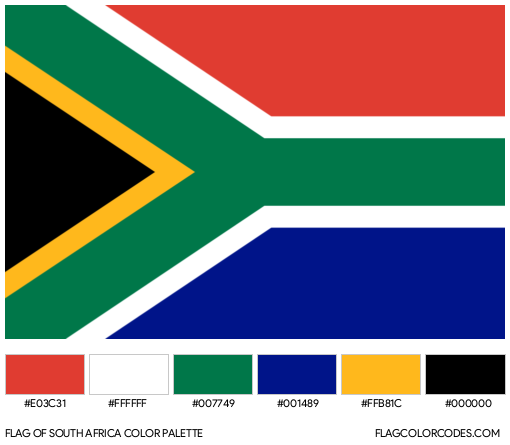 South Africa Flag Color Palette